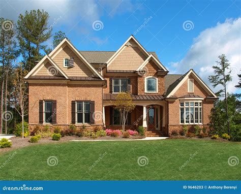 Luxury Model Home Exterior Front View Stock Photos Image 9646203