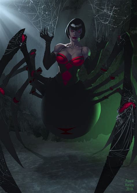 Spiderwitch By Evilfranco Dark Fantasy Art Female Monster Fantasy Creatures