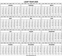 Leap Year 2020 Calendar - 366 Days | List of Leap Year 2020, 2024, 2028