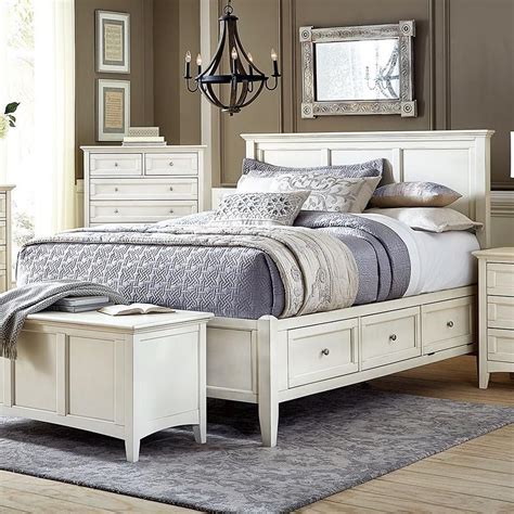 Aamerica Northlake Cottage Style Solid Wood Queen Storage Bed