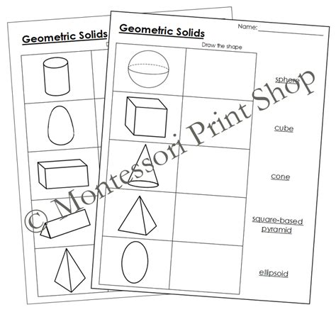Geometric Solids Worksheets Primary Geometry Made By Teachers