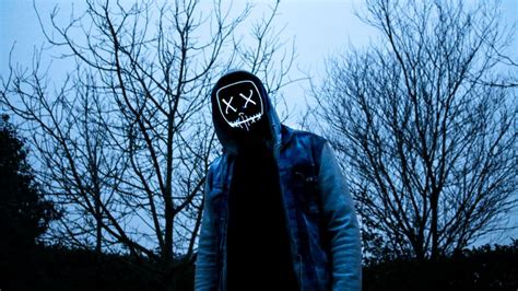 Man Wallpaper 4k Led Mask Dope Evening Anonymous Hoodie 5k