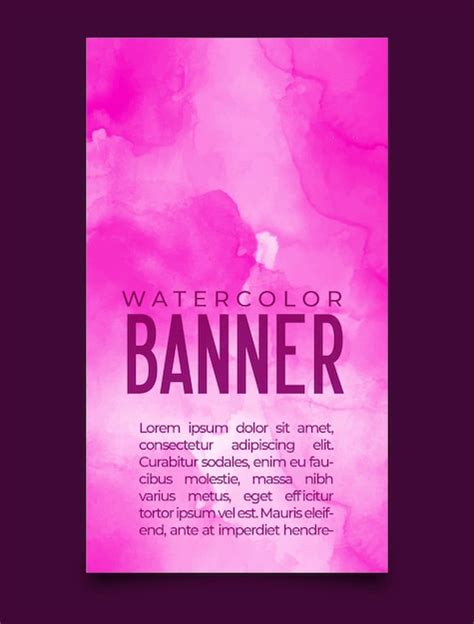 Premium Vector Watercolor Purple Banner Template