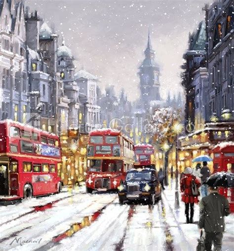 Whitehall In Snow By The Macneil Studio London Painting London Art