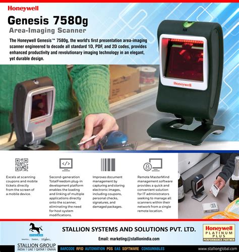Honeywell Genesis 7580g Area Imaging Scanner Stallion Group Warehouse