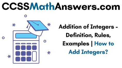 Addition Of Integers Definition Rules Examples How To Add