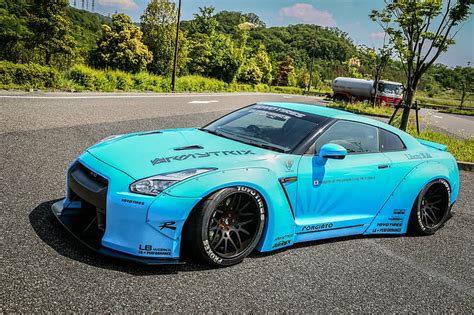 Hd Wallpaper Bleu Blu Blue Cars Coupe Gt R Japan Nismo Nissan