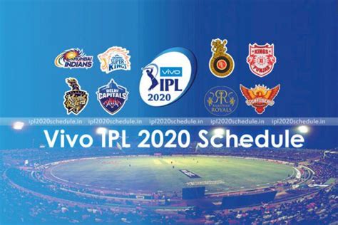 Vivo Ipl 2020 Schedule Team Squads Match Schedules Dates Time