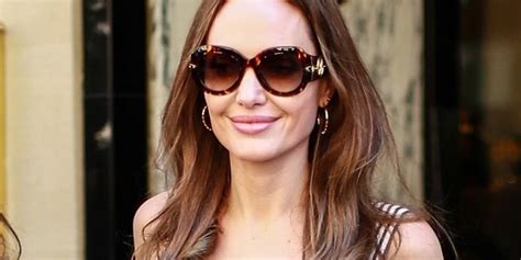 Angelina Jolie Looks Chic While Visiting Guerlain Boutique In Paris