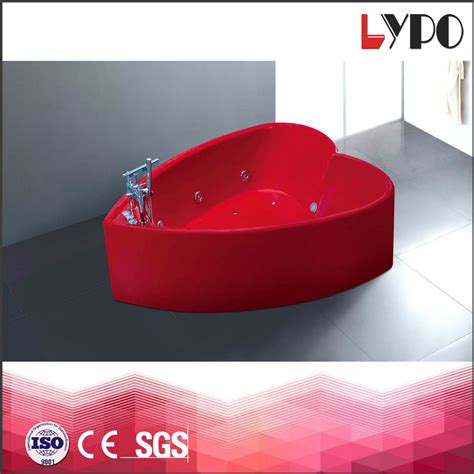 K 8766 Foshan Red Colored Heart Shape Bathtub Fiber Bathtub Price Ideal Standard Bathtub Free