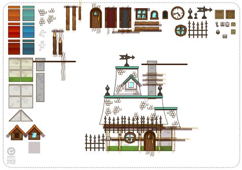 2d Game Art For Free Houses Reusable Game Assets