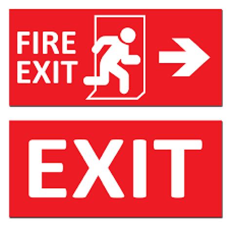 Buy Sign World Fire Exit Exit Sign Board Foam Board 5mm 6 X 2 Set