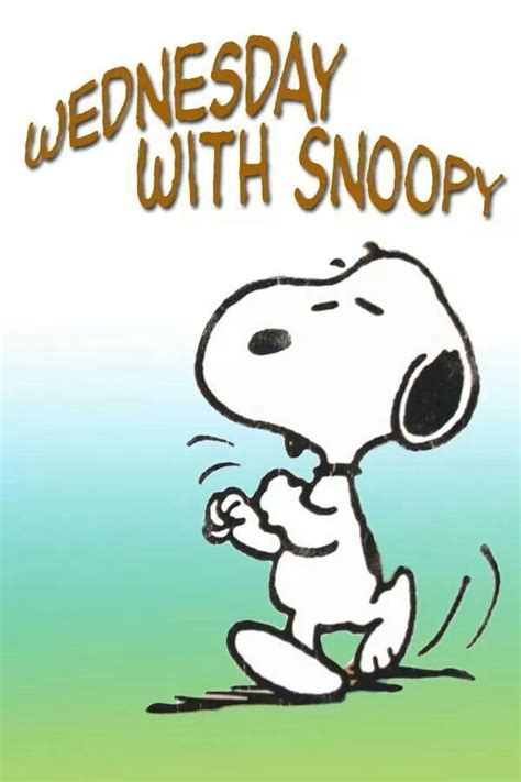 A Cartoon Character With The Words Wednesday With Snoopy