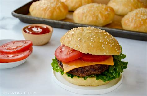 Quick Homemade Burger Buns Without Yeast Just A Taste