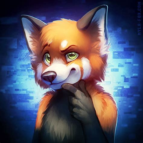 A Fox With Green Eyes Is Standing In Front Of A Brick Wall