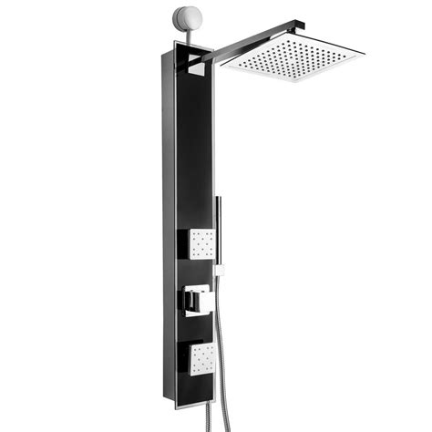 The average price for black rain shower heads ranges from $10 to $2,000. AKDY 35 in. 2-Jet Easy Connect Shower Panel System in ...
