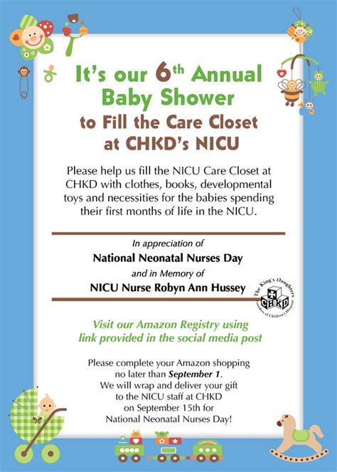 Nicu Friends Circle 6th Annual Baby Shower The Kings Daughters
