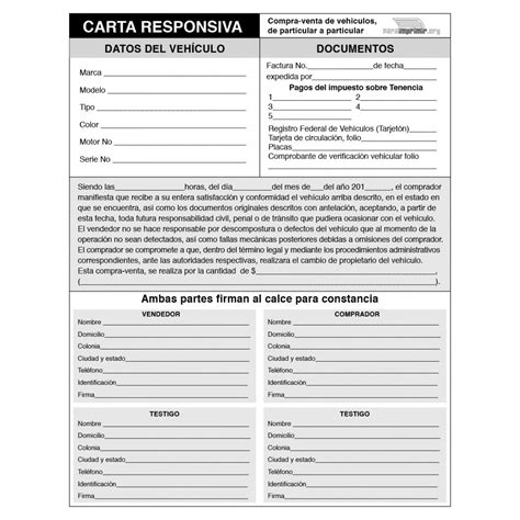 Carta Responsiva Compra Venta De Auto Pdf Free Nude Porn Photos