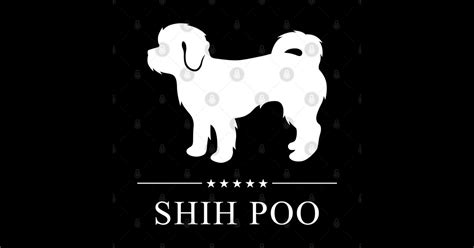 Shih Poo Dog White Silhouette Shih Poo Sticker Teepublic