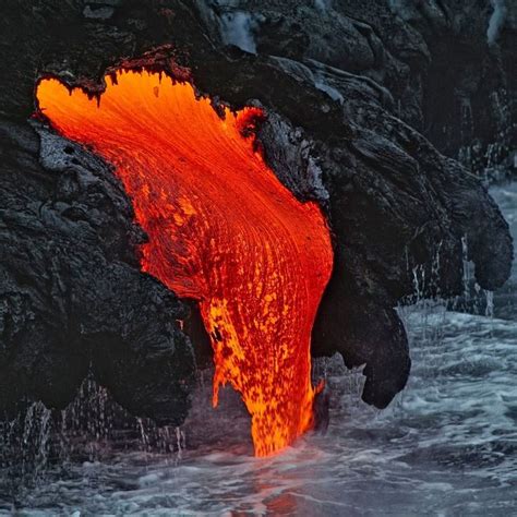 Lava Flow From The Kilauea Volcano On Hawaiis Big Island Insulated