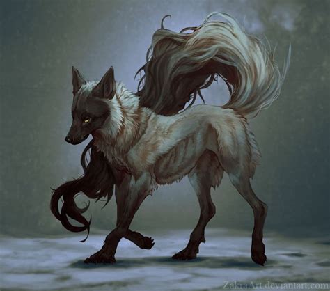 Dark By Zakraart On Deviantart Canine Art Mythical Creatures Art