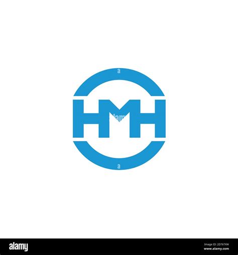Hmh Monogram Connected Hmh Letters In The Circle Stock Vector Image