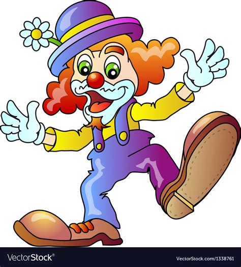 funny clown royalty free vector image vectorstock