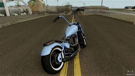 The first time it can be seen in the fourth part of gta and with the release update bikers became available and in grand theft auto online. Western Motorcycle Zombie Chopper Con Pain GTA V for GTA San Andreas