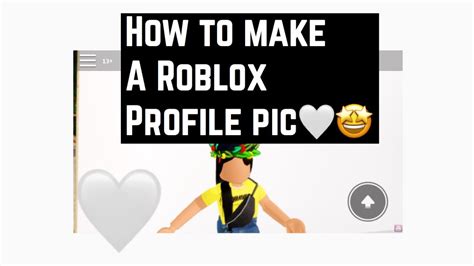 How To Make A Roblox Profile Picture YouTube