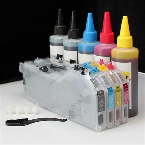 Refillable Cartridge Kit And Extra Set Refill Ink Lc103 Lc105 Lc107 For