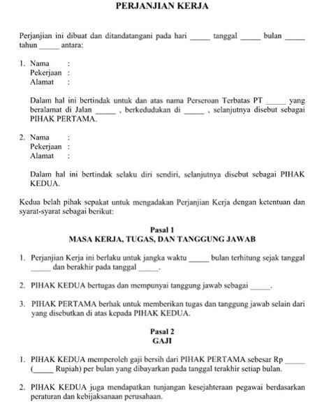 Penggunaan kata kerja dalam bahasa inggrispun bervariasi. Surat Perjanjian Kerja Dalam Bahasa Inggris - Contoh Seputar Surat