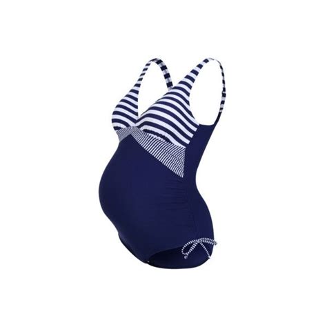 George Striped Maternity Swimsuit 19 Liked On Polyvore Featuring Maternity And Navy
