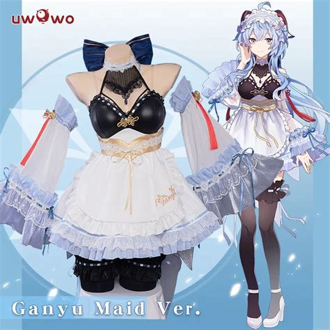 Exclusive Authorization Uwowo Game Genshin Impact Fanart Ganyu Maid Ve In 2022 Maid Costume