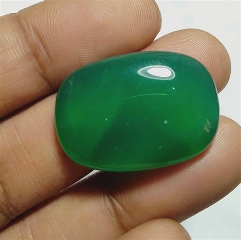 Semi Precious Stone Green Onyx Stone Gemstone Cabochon Loose Etsy