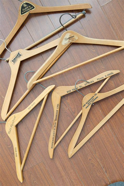 10 Wood Hangers Vintage Clothing Hangers From Toronto Canada With