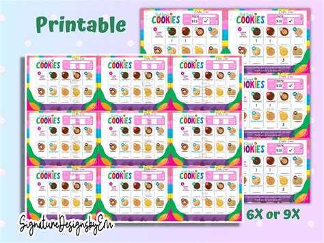 2023 Girl Scout Cookie Order Form Lbb And Abc Form For Etsy