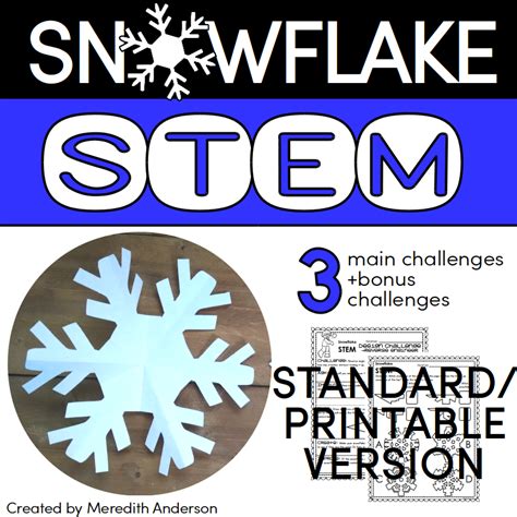 Winter Stem With Snowflakes Stem Activities For Kids Winter Stem