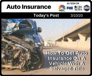 Many car insurance companies won't sell you collision or comprehensive insurance if you have a salvage title. How To Get Auto Insurance On A Vehicle With A Salvaged Title | Car insurance, Auto insurance ...