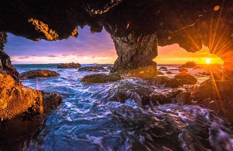 Malibu Sea Cave Sunset El Matador Beach Nikon D810 Hdr L Flickr