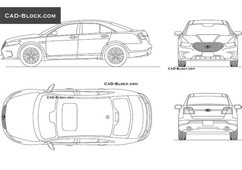 Ford Taurus Autocad Block Download Dwg Drawing