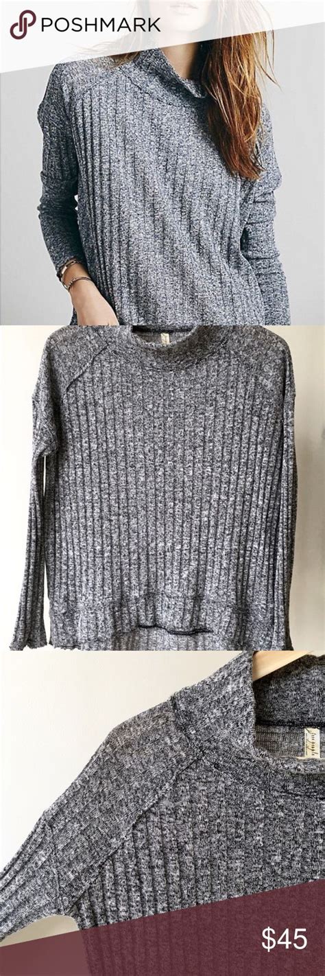 Free People Clarissa Mock Neck Ribbed Sweater Clothes Design Fashion Design Ribbed Sweater