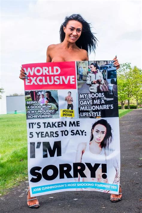 josie cunningham strips naked to apologise for nhs boob job five years on best world news