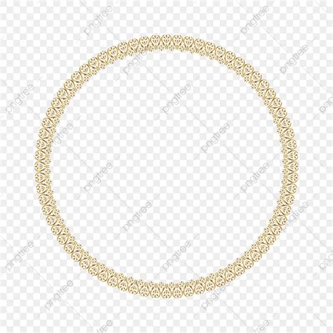 Gambar Bingkai Ornamen Bulat Emas Lingkaran Emas Perbatasan Emas