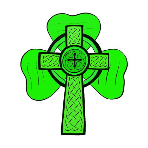 Irish St Patricks Day Shamrock Celtic Cross Shirt Mens T Shirt