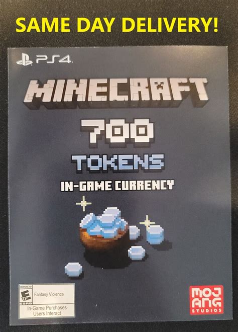 Minecraft 700 Tokens Ps4 Ps5 Ebay