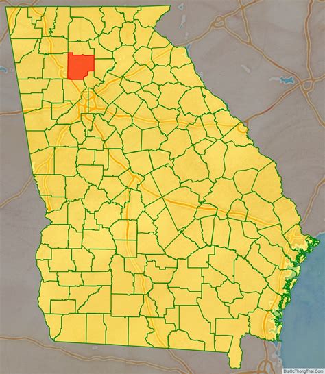 Map Of Cherokee County Georgia