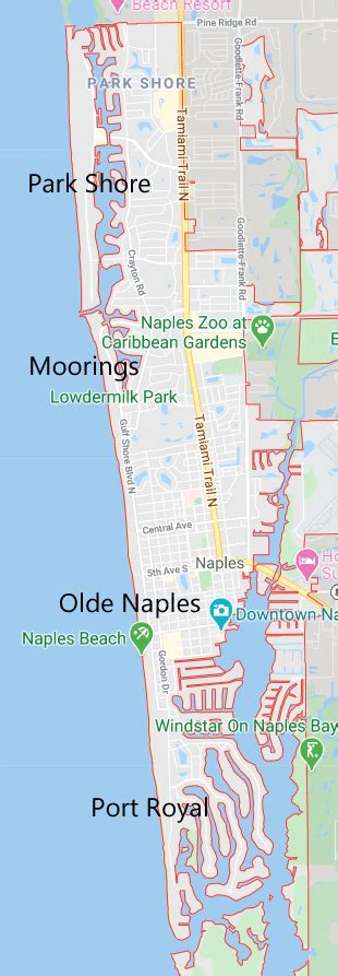 Map Of Naples Florida Neighborhoods South Lomei Labyrinth Map