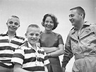 Astronaut Virgil I. "Gus" Grissom with his wife, Betty, and sons Scott ...