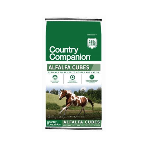 Country Companion Premium Alfalfa Cubes 50 Lb Bag