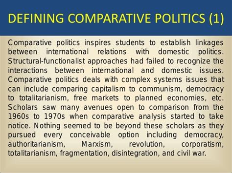 Political Science 2 Comparative Politics Power Point 1